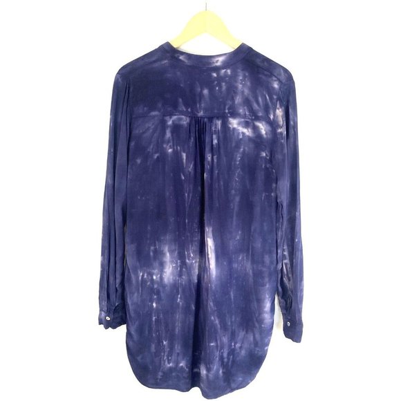 Lulus Tie‎ Dye What I Like Shirt Dress Long Sleeves Blue Size XS - Picture 3 of 9